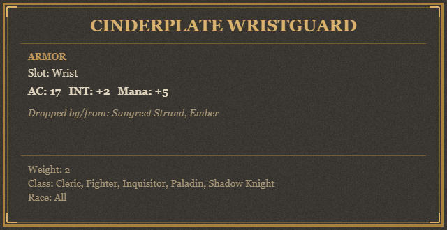 Cinderplate Wristguard