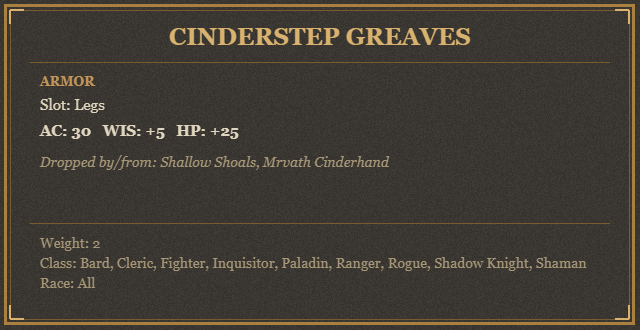 Cinderstep Greaves