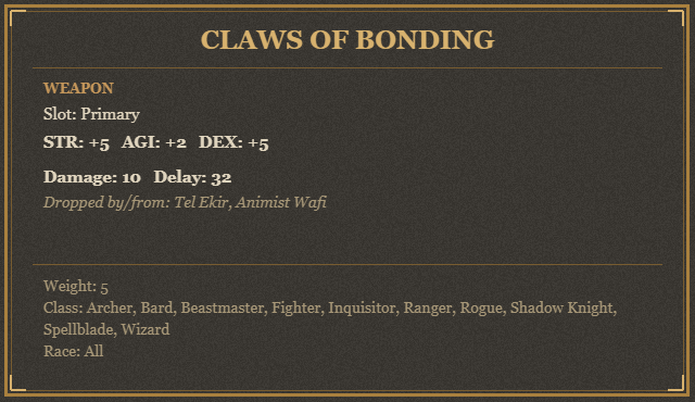 Claws of Bonding