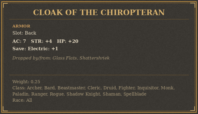 Cloak Of The Chiropteran
