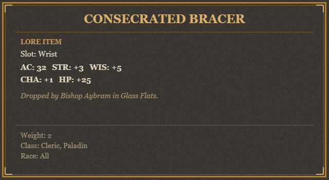 Consecrated Bracer