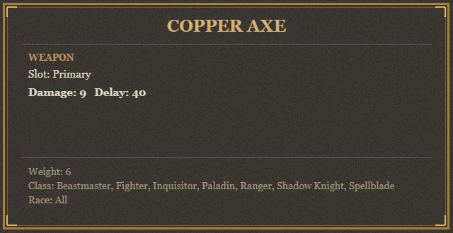 Copper Axe