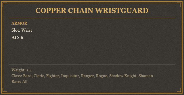 Copper Chain Wristguard