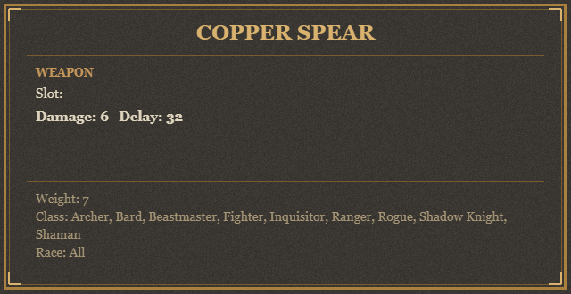 Copper Spear