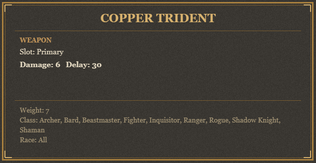 Copper Trident