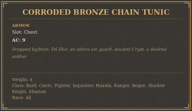 Corroded Bronze Chain Tunic