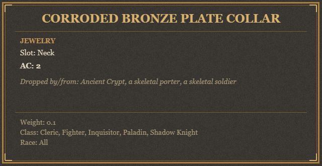 Corroded Bronze Plate Collar
