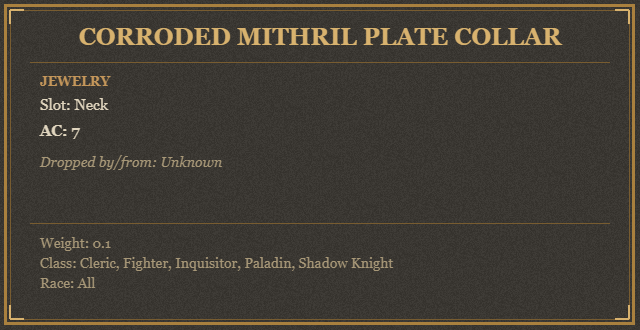 Corroded Mithril Plate Collar