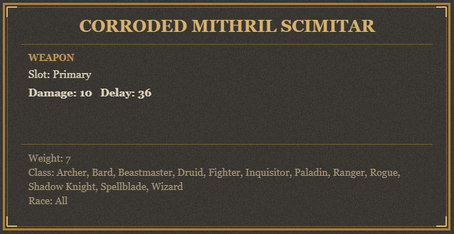 Corroded Mithril Scimitar