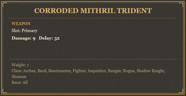 Corroded Mithril Trident