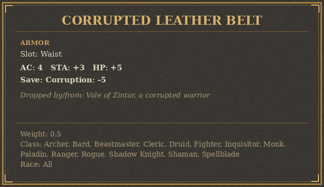 Corrupted Leather Belt
