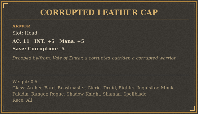 Corrupted Leather Cap
