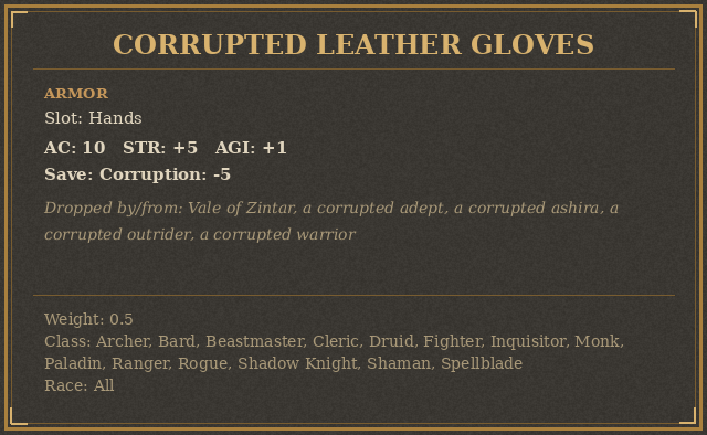 Corrupted Leather Gloves