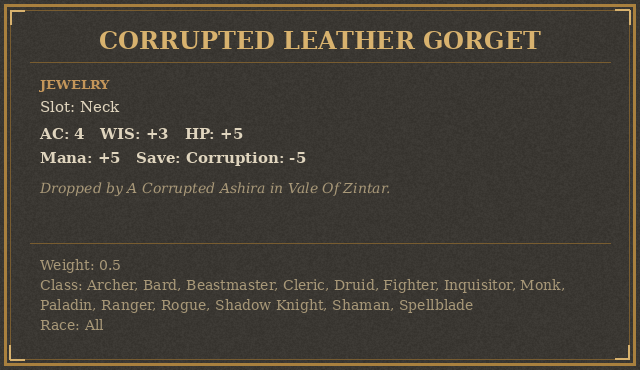 Corrupted Leather Gorget