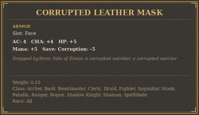 Corrupted Leather Mask