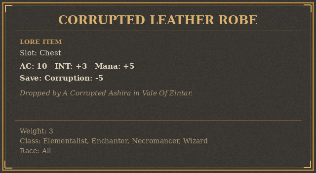 Corrupted Leather Robe
