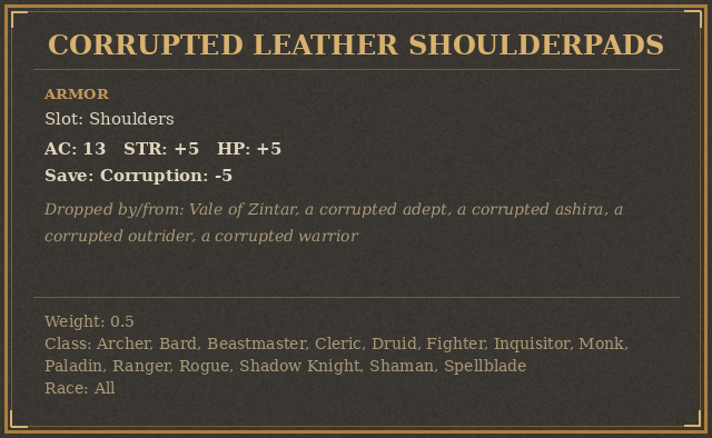 Corrupted Leather Shoulderpads