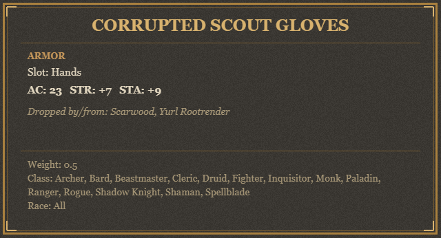Corrupted Scout Gloves