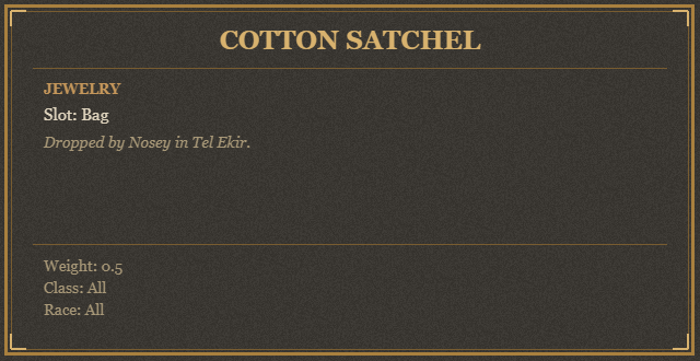 Cotton Satchel