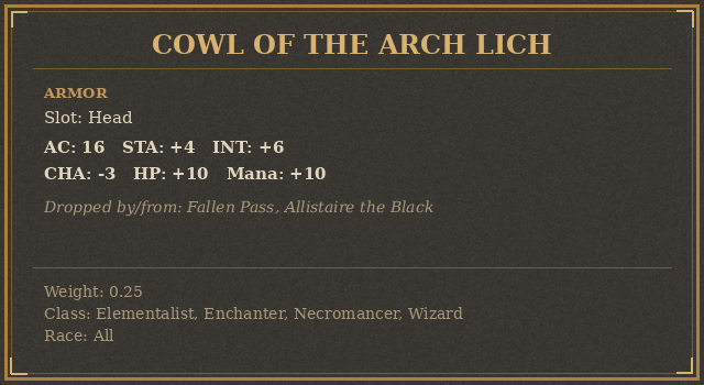 Cowl of the Arch Lich