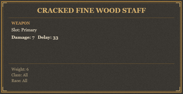 Cracked Fine Wood Staff