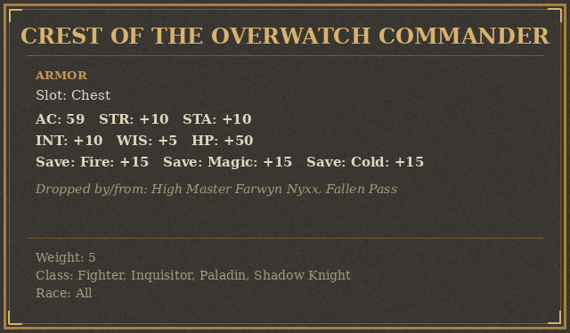 Crest of the Overwatch Commander