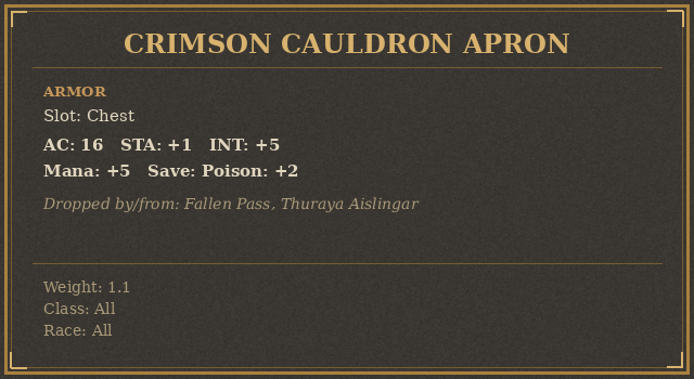 Crimson Cauldron Apron