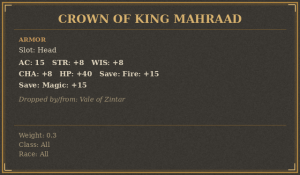 Crown of King Mahraad