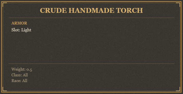 Crude Handmade Torch