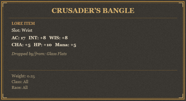 Crusader’s Bangle