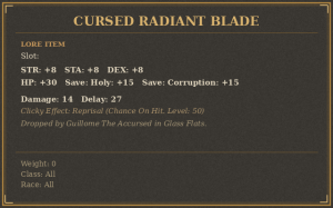 Cursed Radiant Blade