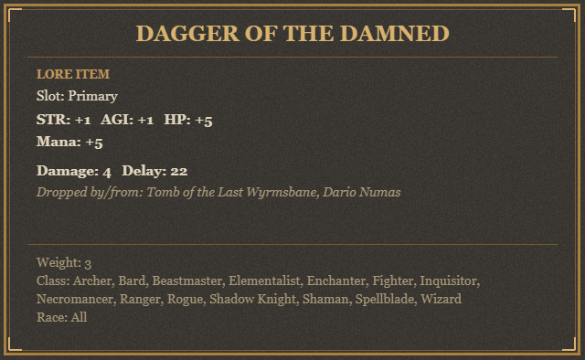Dagger of the Damned