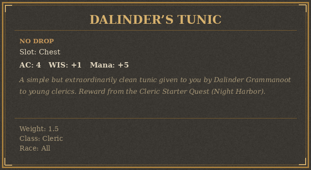 Dalinder’s Tunic