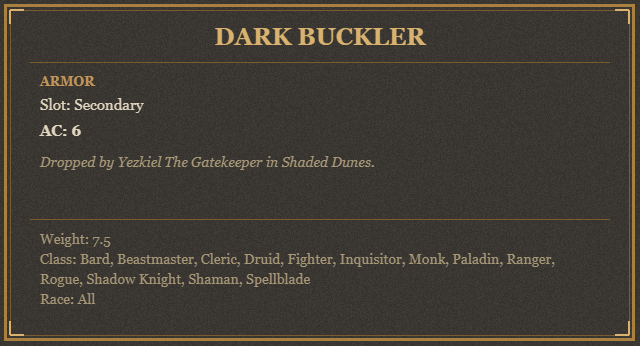 Dark Buckler