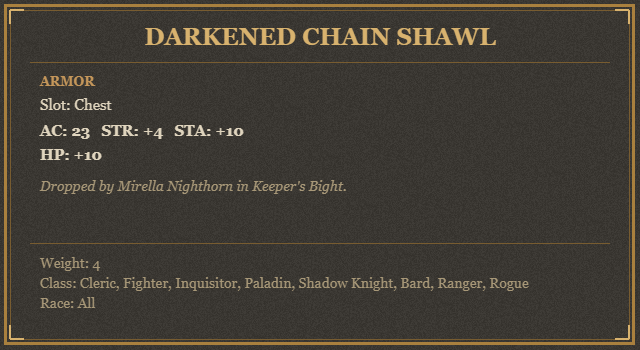 Darkened Chain Shawl