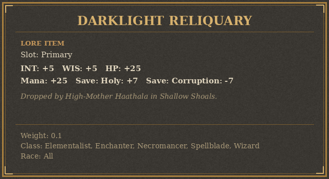 Darklight Reliquary