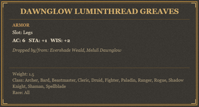 Dawnglow Luminthread Greaves