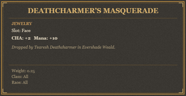Deathcharmer’s Masquerade