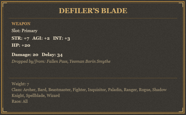 Defiler’s Blade