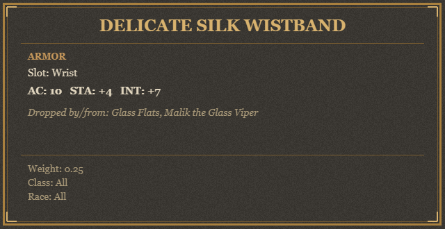 Delicate Silk Wistband