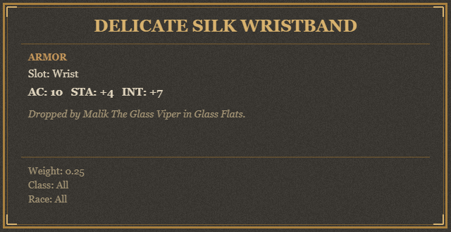 Delicate Silk Wristband