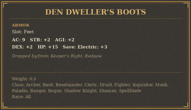 Den Dweller’s Boots