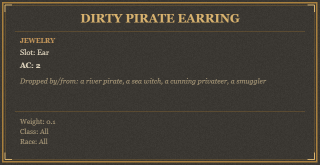 Dirty Pirate Earring