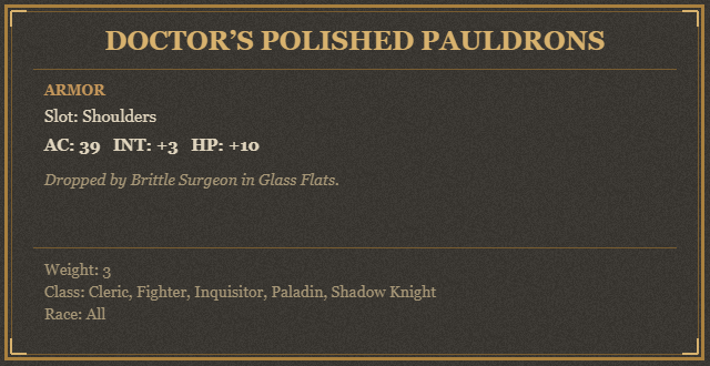 Doctor’s Polished Pauldrons