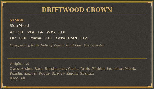 Driftwood Crown