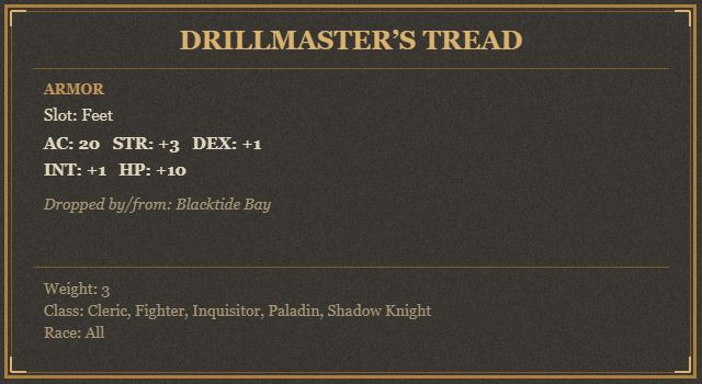 Drillmaster’s Tread