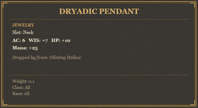 Dryadic Pendant
