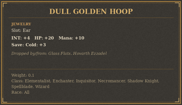 Dull Golden Hoop