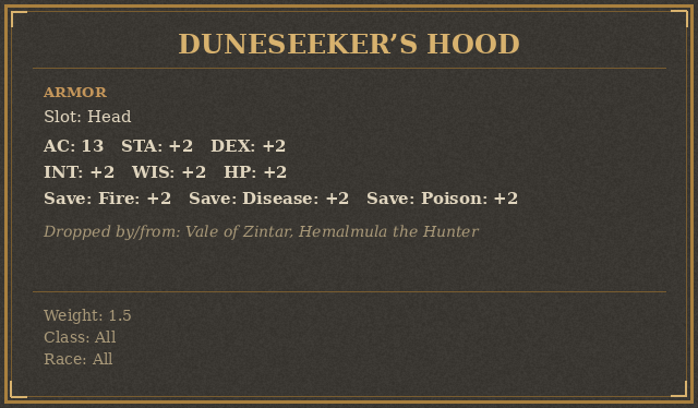 Duneseeker’s Hood