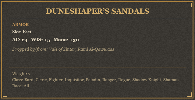 Duneshaper’s Sandals